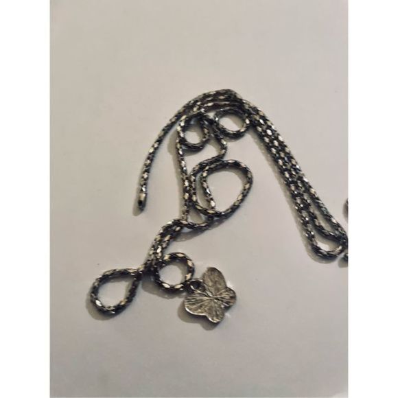 CUTE SPARKLE BLACK BUTTERFLY NECKLACE - Picture 3 of 5